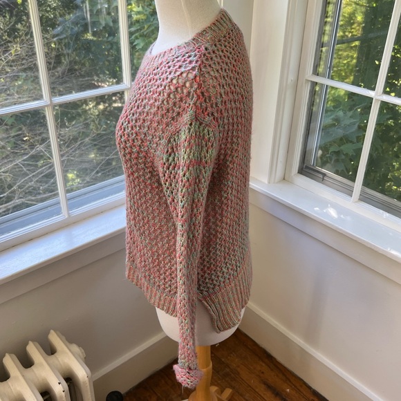 JJ BASICS soft colorful open stitch scoop neck sweater - Picture 6 of 9